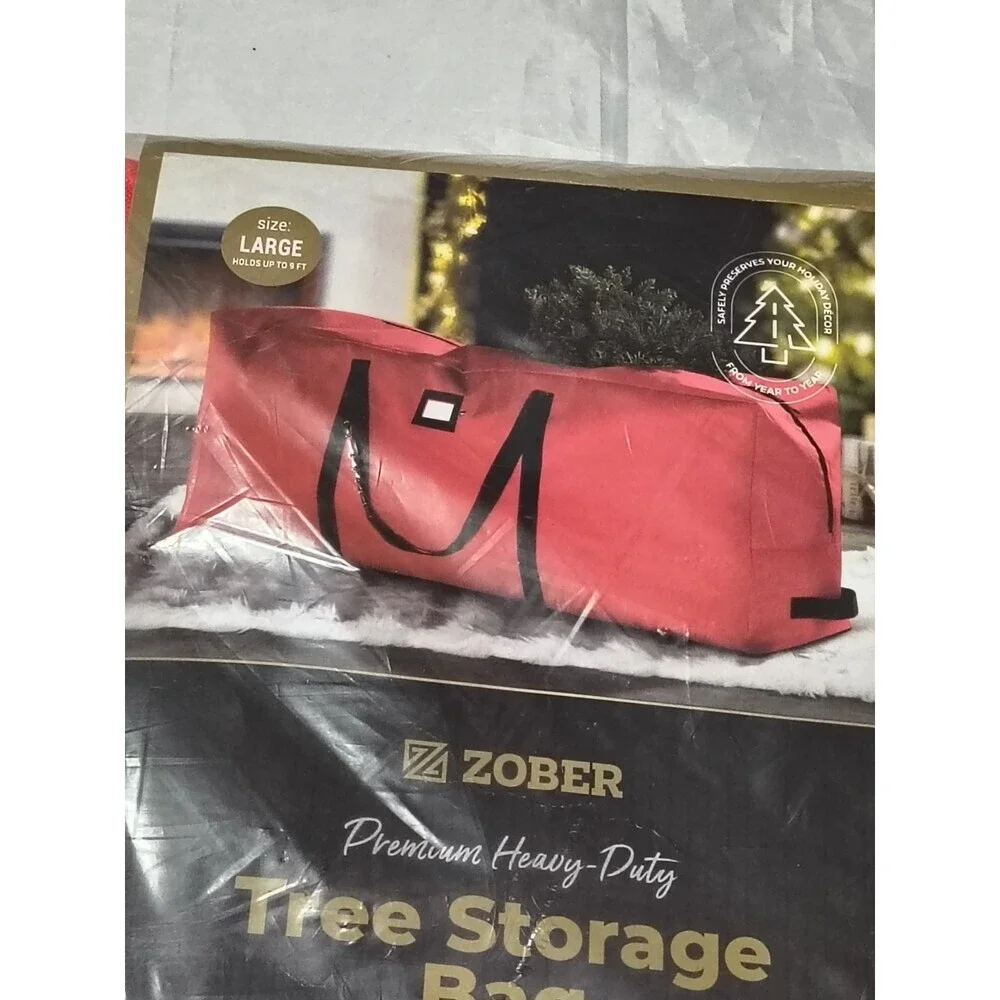 9 Ft Large Christmas Tree Storage Bag - Red - Waterproof - Durable 2176